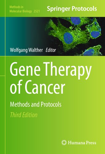 Gene Therapy of Cancer Methods and Protocols 3rd Edition