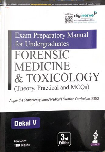 Exam Preparatory Manual for Undergraduates Forensic Medicine and Toxicology3rd Edition
