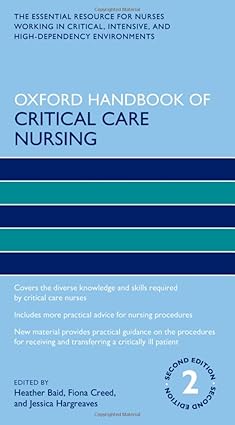 Oxford Handbook of Critical Care Nursing 2nd Edition