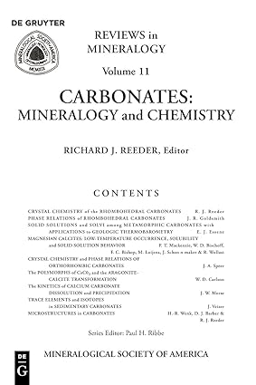Carbonates Mineralogy and Chemistry