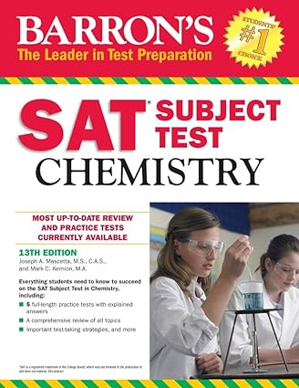 Barrons SAT Subject Test Chemistry 13th Edition