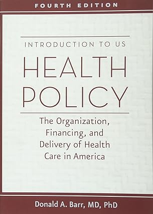 Introduction to US Health Policy The Organization Financing and Delivery of Health Care in America