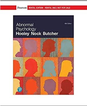 Abnormal Psychology 18th Edition By Jill M Hooley