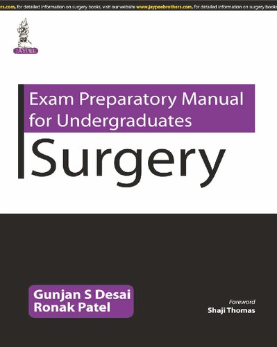 Exam preparatory Manual for Undergraduates Surgery
