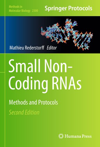 Small Non Coding RNAs Methods and Protocols 2nd Edition